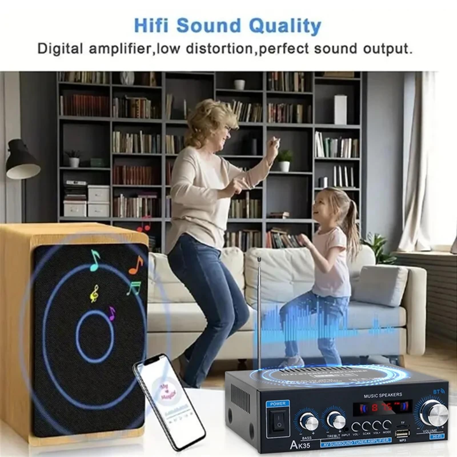 Amazon.co.jp: オーディオアンプ カーアンプ ハイファイデジタルアンプ